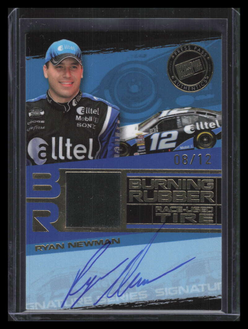 2006 Press Pass Burning Rubber Autographs BRRN Ryan Newman Tire Auto 8/12