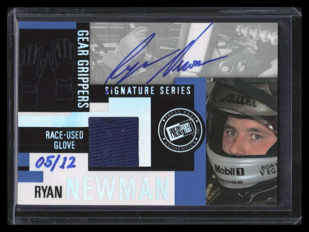 2004 Press Pass Stealth Gear Grippers Autographs Ryan Newman Glove Auto 5/12