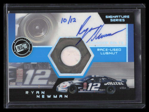 2003 Press Pass Optima Thunder Bolts Autographs Ryan Newman Lugnut Auto 10/12