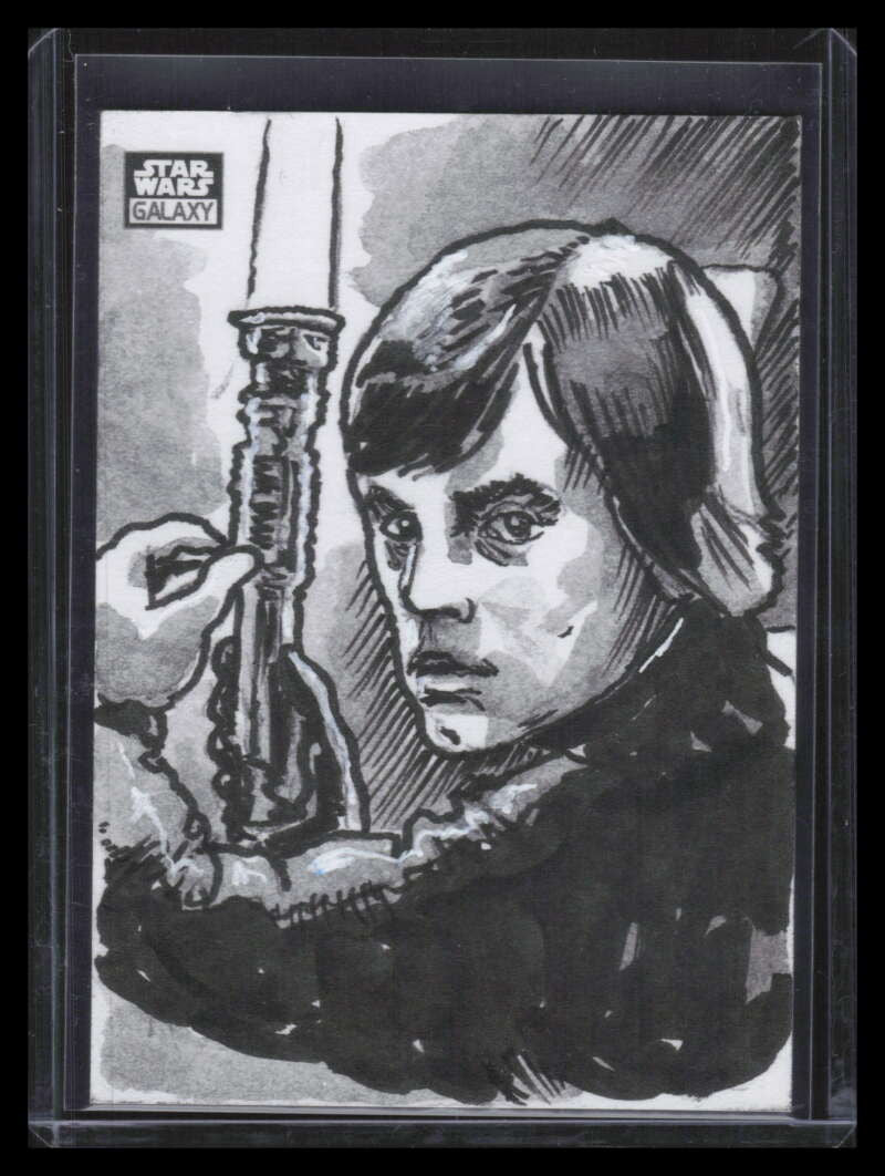2021 Topps Chrome Star Wars Galaxy Sketch Dan Gorman Sketch 1/1 Luke Skywalker