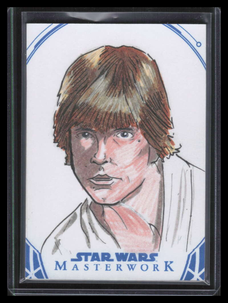 2018 Topps Star Wars Masterwork Sketches Adam Worton Luke Skywalker Sketch 1/1