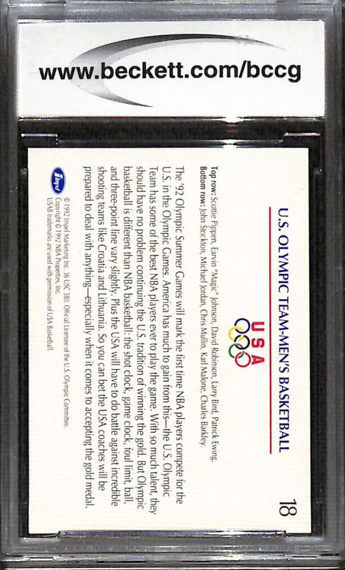 1992 Impel U S Olympic Hopefuls 18 Basketball Team Jordan BCCG 10 Mint or Better