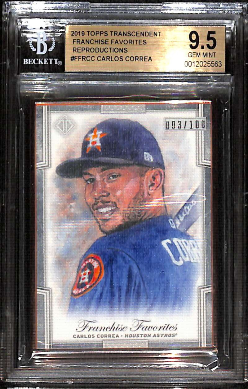 2019 Topps Transcendent Franchise Favorites FFRCC Carlos Correa 3/100 BGS 9.5