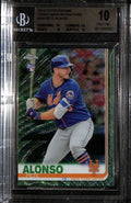 2019 Topps Chrome Green Wave Refractor 204 Pete Alonso RC 72/99 BGS 10 PRISTINE