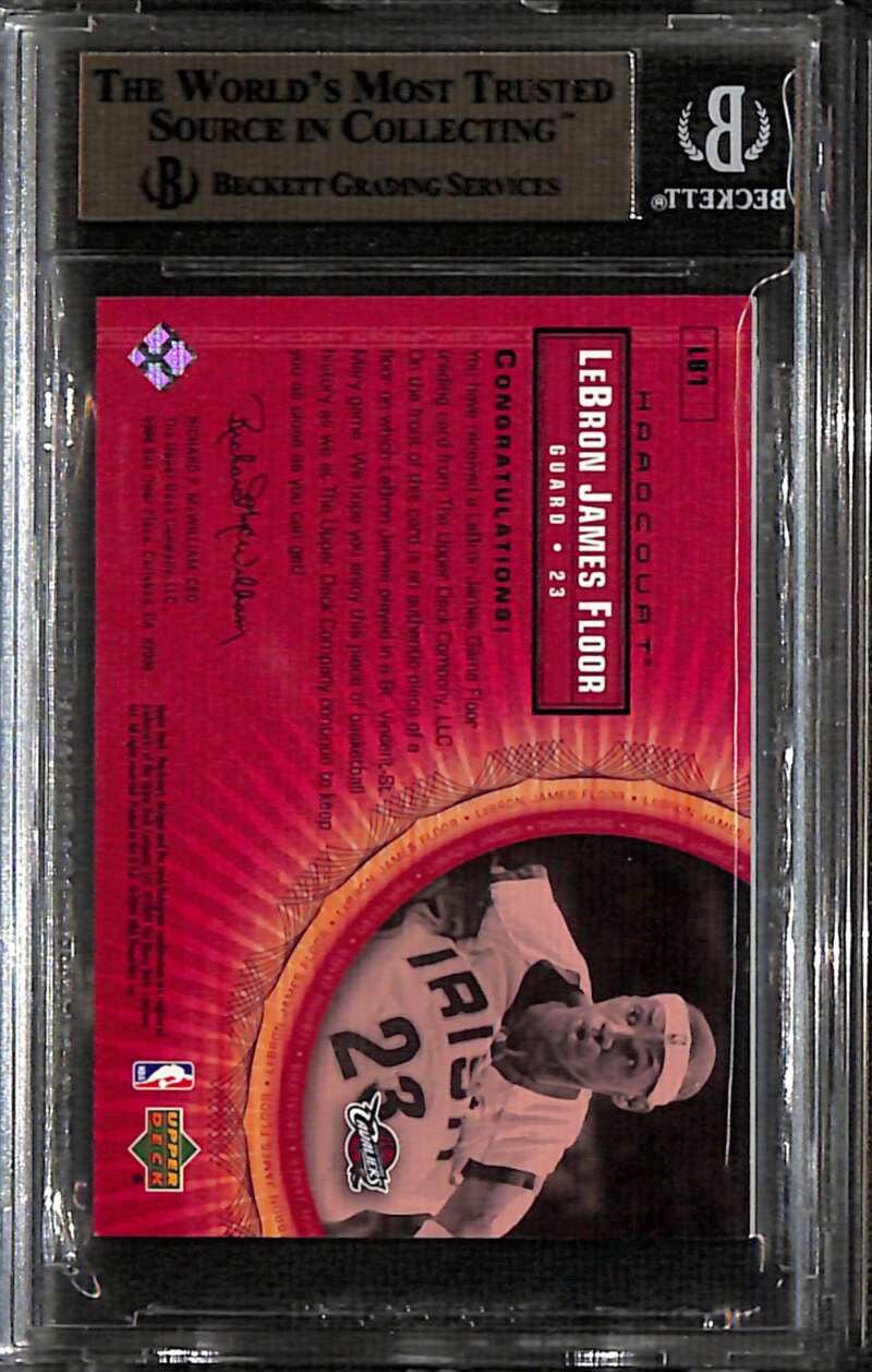 SOLD 158372 2003-04 Upper Deck Hardcourt Floor lb1 LeBron James Rookie Floor BGS 9.5 GEM