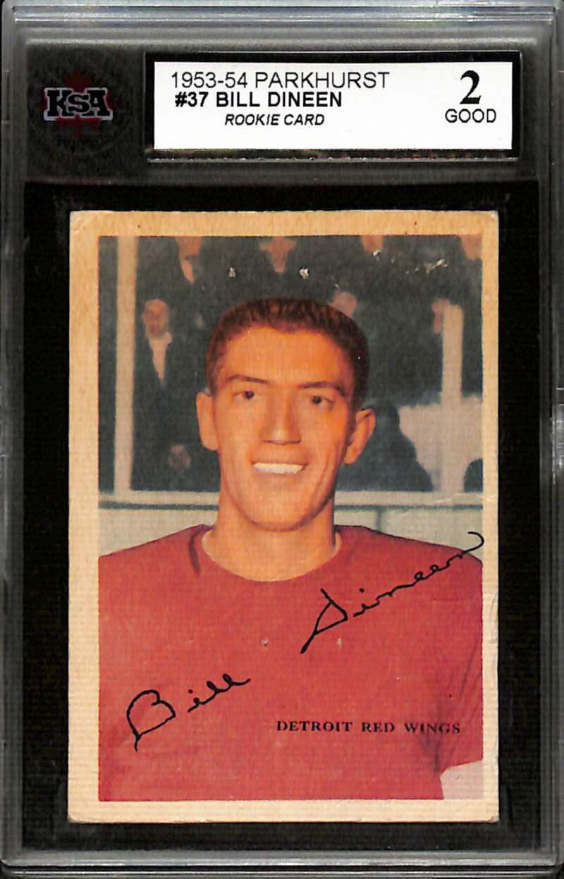 1953-54 Parkhurst 38 Bill Dineen UER Rookie KSA 2 GOOD