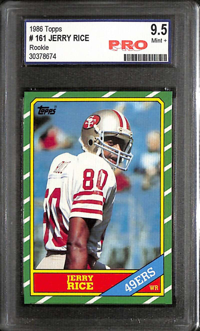 1986 Topps 161 Jerry Rice Rookie PRO 9.5 MINT+
