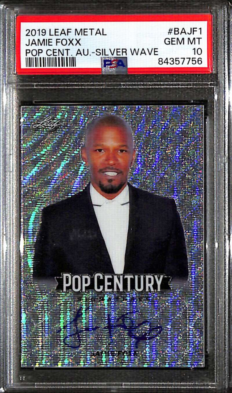 2019 Leaf Pop Century Metal Wave bajf1 Jamie Foxx Auto PSA 10 GEM MT