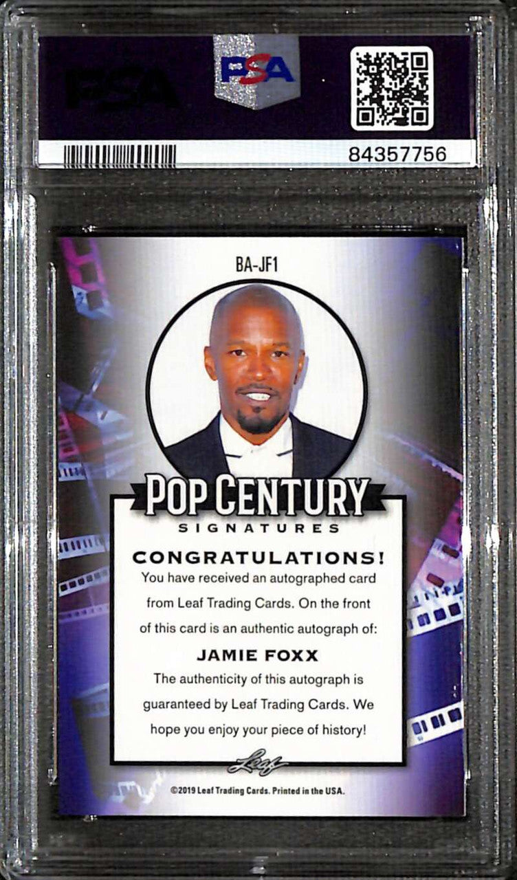2019 Leaf Pop Century Metal Wave bajf1 Jamie Foxx Auto PSA 10 GEM MT