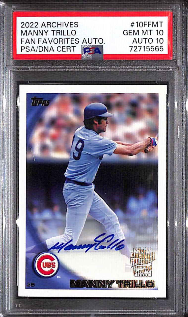 2022 Topps Archives '10 Fan Favorites Autographs 10ffmt Manny Trillo PSA/DNA 10