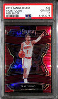 2019-20 Select Prizms Red Refractor 33 Trae Young 17/199 Concourse PSA 10 GEM MT