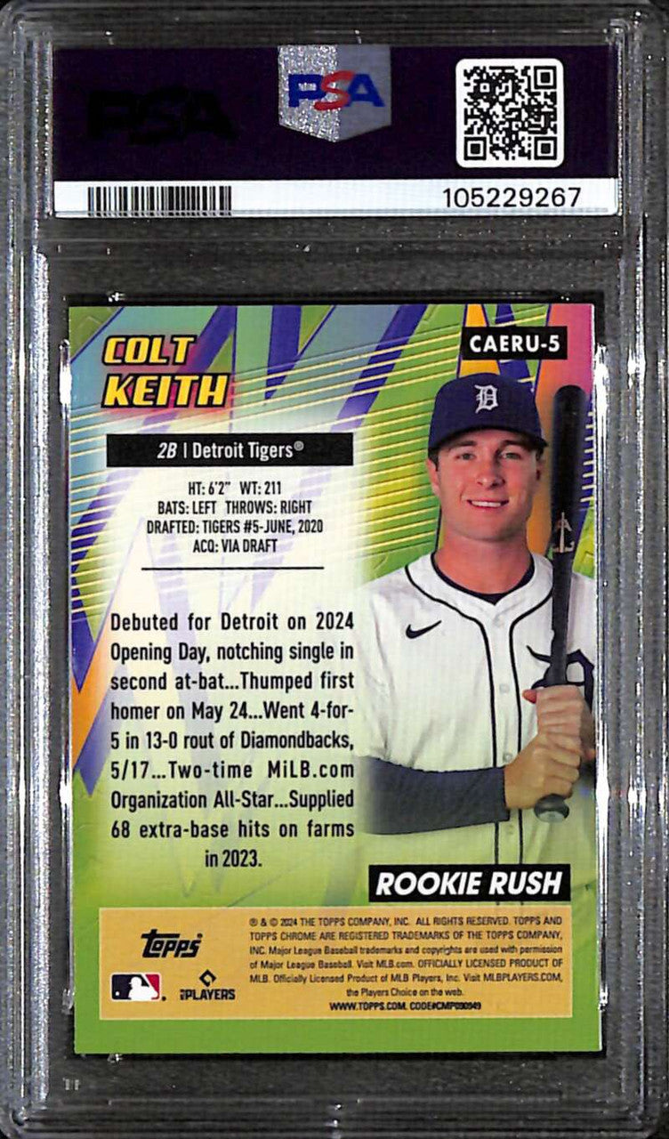 2024 Topps Chrome All Etch Rookie Rush Gold Refractor Colt Keith RC 6/50 PSA 10