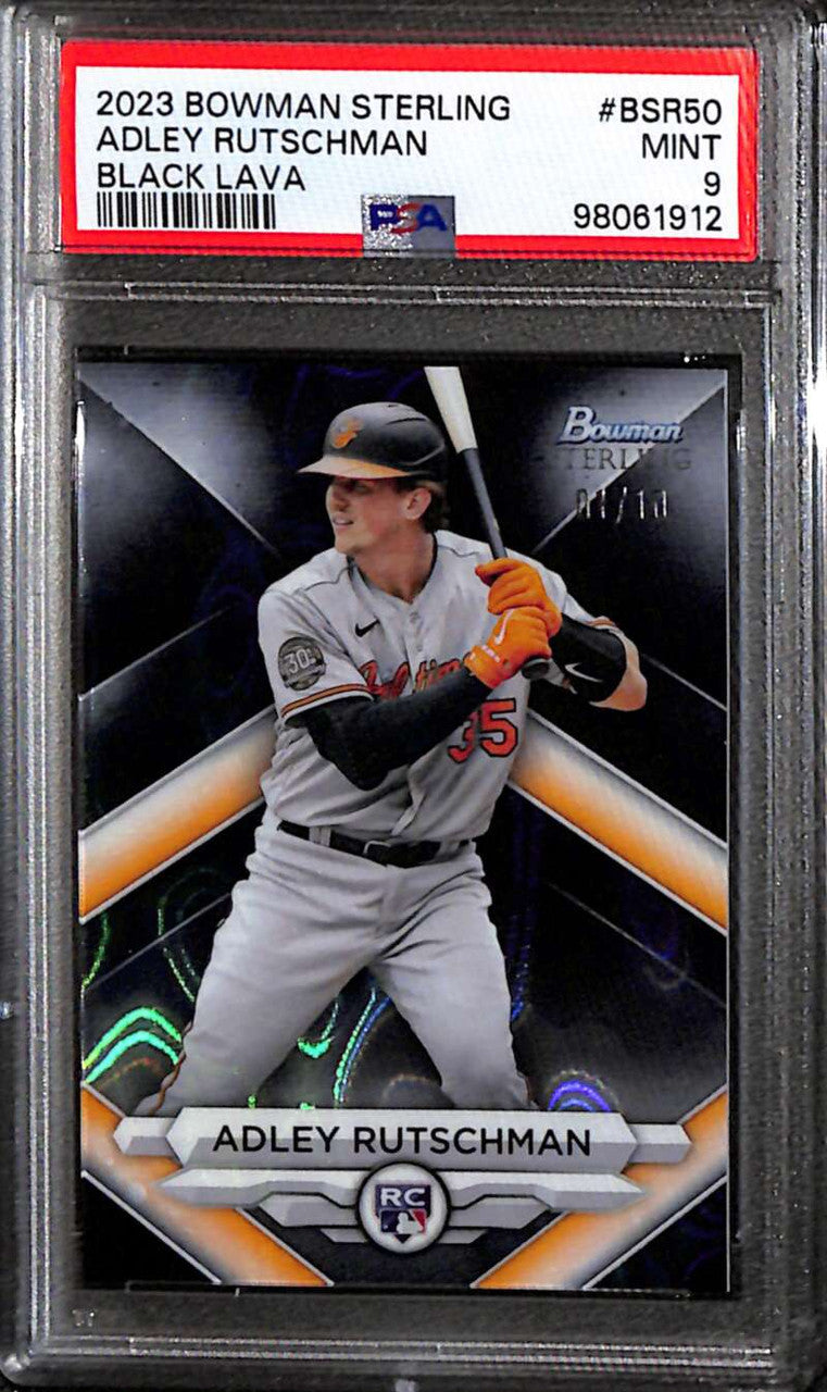 2023 Bowman Sterling Black Lava Refractor Adley Rutschman Rookie 1/10 PSA 9