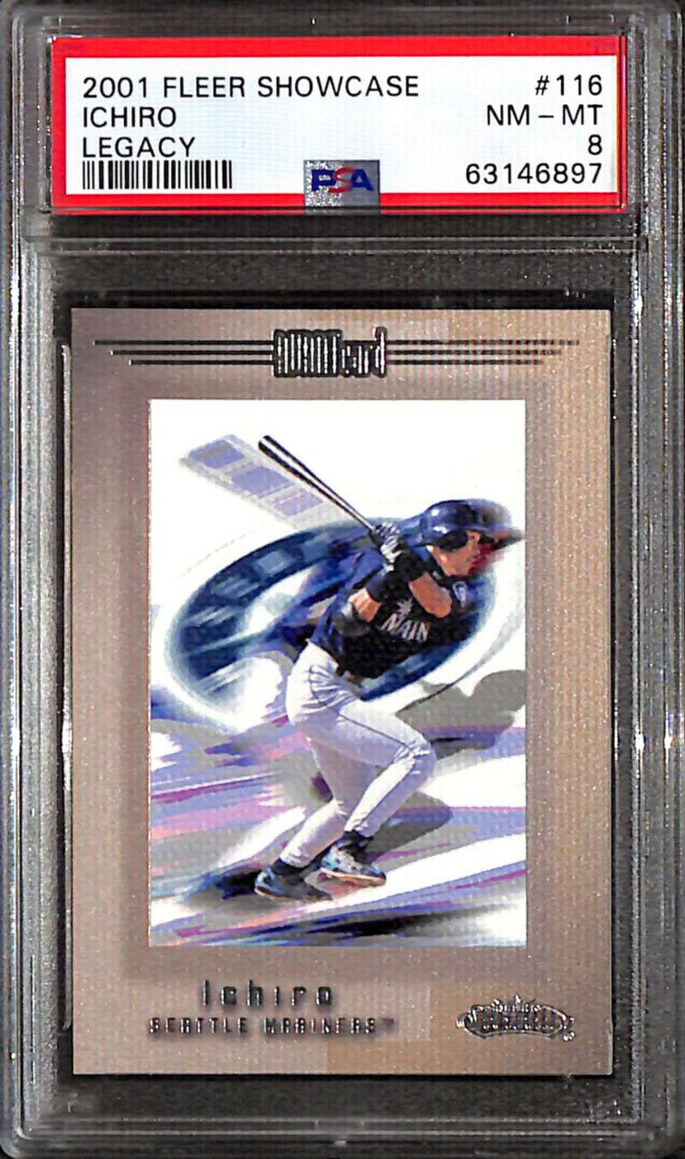 2001 Fleer Showcase Legacy 116 Ichiro Suzuki AC 27/50 Avant Card PSA 8 NM-MT