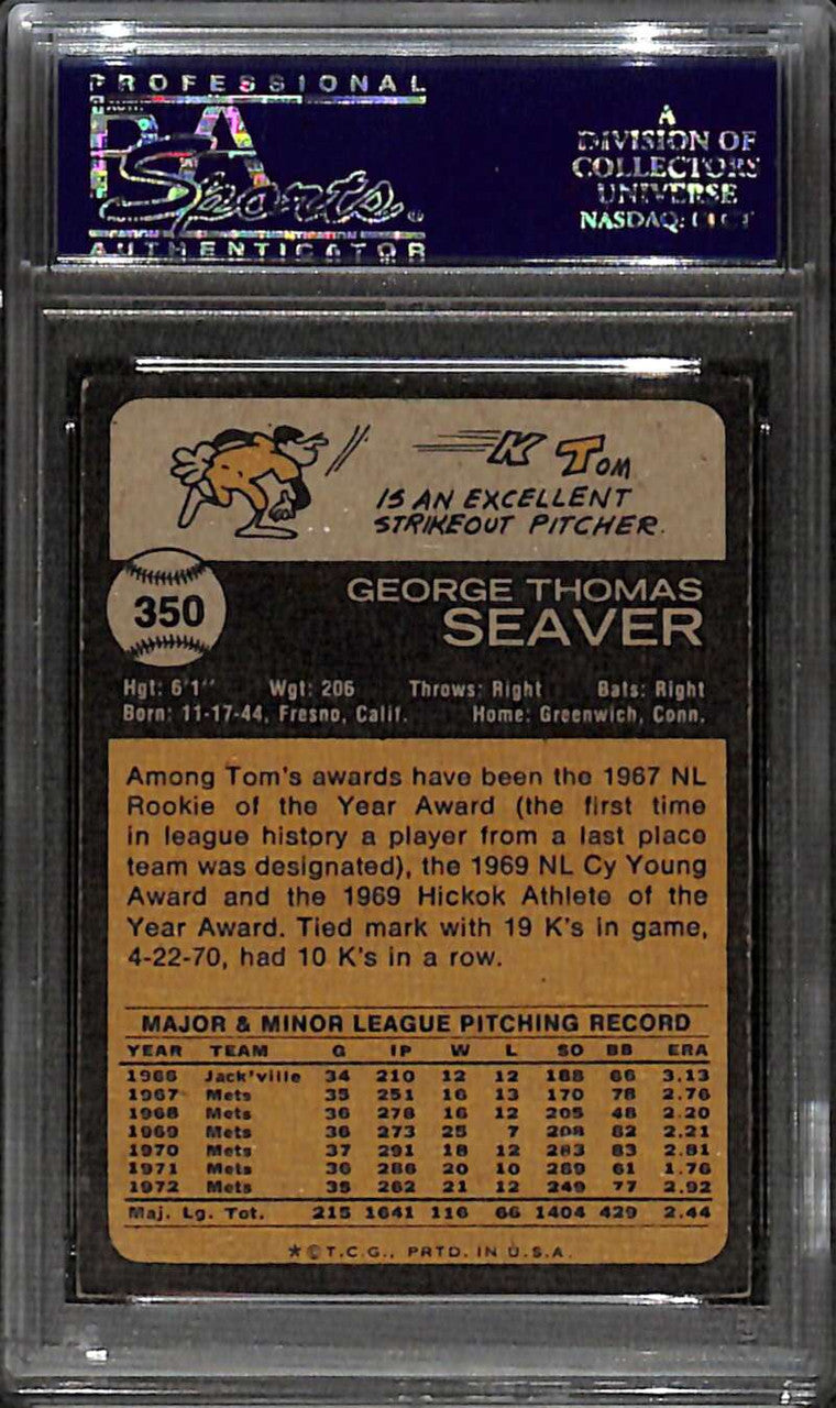 1973 Topps 350 Tom Seaver PSA 4 VG-EX