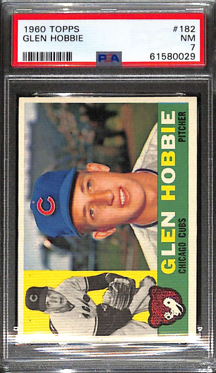 1960 Topps 182 Glen Hobbie PSA 7 NM