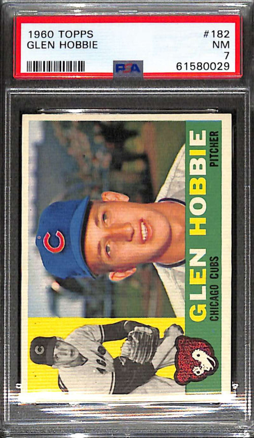1960 Topps 182 Glen Hobbie PSA 7 NM