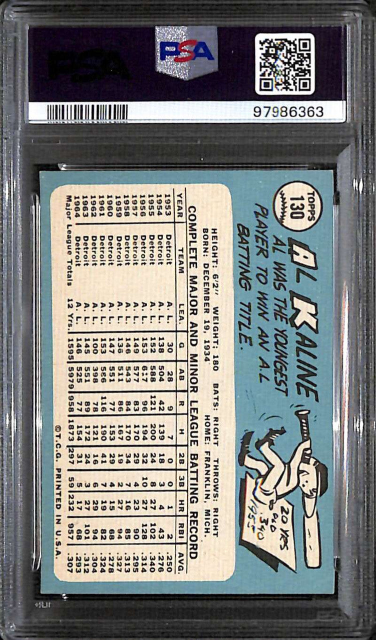 DELETE 158585 1965 Topps 130 Al Kaline PSA 5.5 EX+