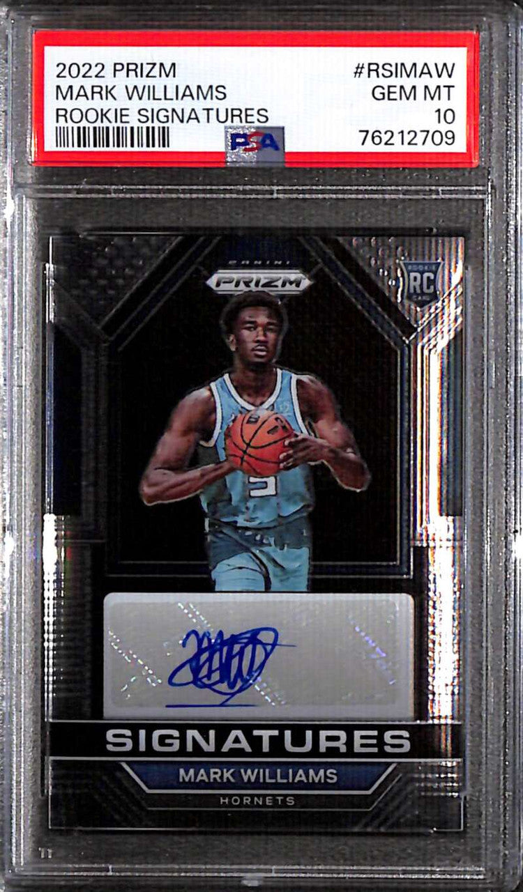 2022-23 Panini Prizm Rookie Signatures 49 Mark Williams Rookie Auto PSA 10 GEM