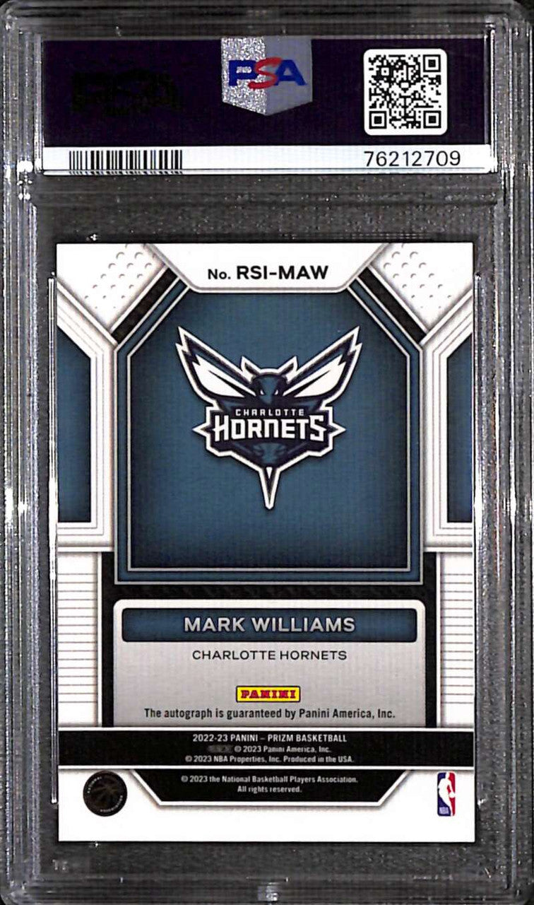2022-23 Panini Prizm Rookie Signatures 49 Mark Williams Rookie Auto PSA 10 GEM