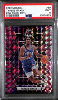 2022-23 Panini Mosaic Pink Swirl FOTL Refractor 89 Tyrese Maxey 9/20 PSA 9 MINT