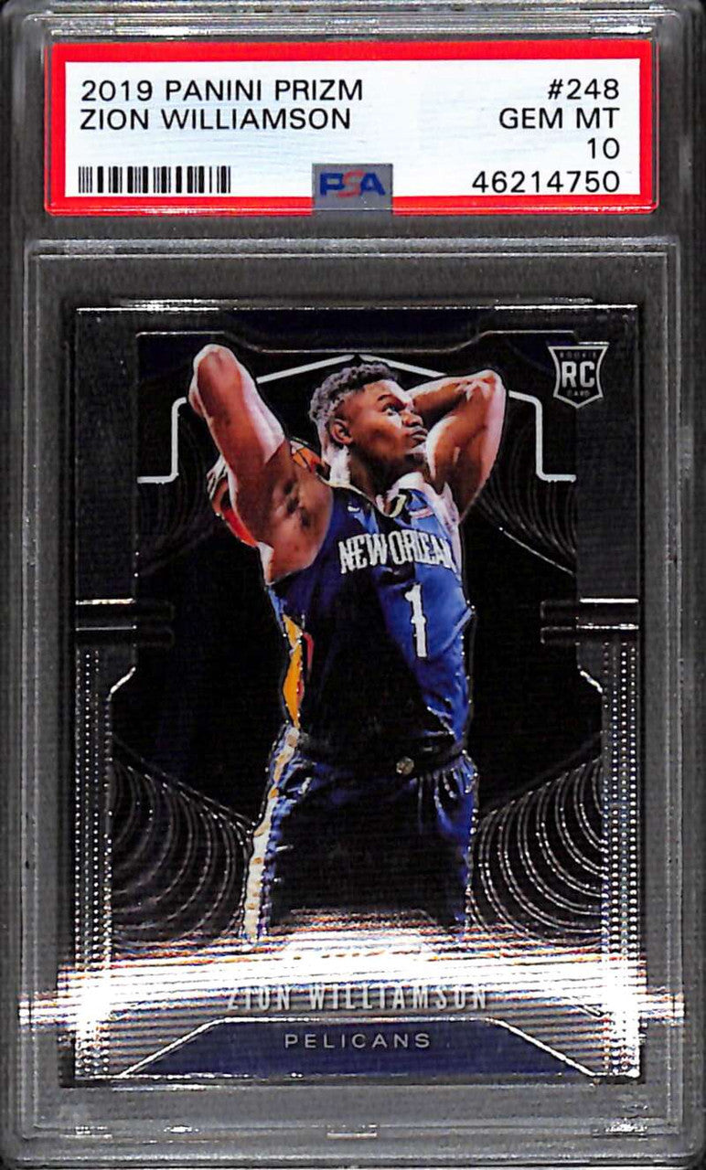 2019-20 Panini Prizm 248 Zion Williamson Rookie PSA 10 GEM MT 46214750