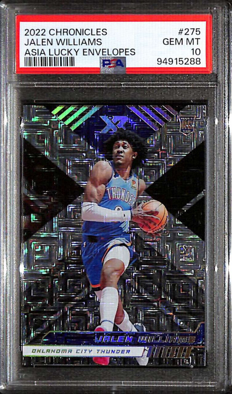 2022-23 Panini Chronicles Lucky Envelopes 275 Jalen Williams XR RC 7/8 PSA 10