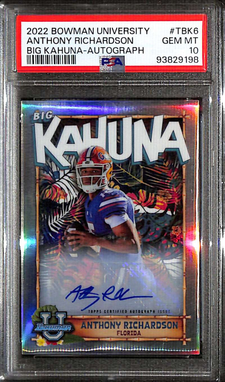 2022 Bowman Chrome U The Big Kahuna Anthony Richardson RC Auto 119/150 PSA 10