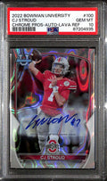 2022 Bowman Chrome U Autographs Lava Refractor 100 CJ Stroud RC Auto /199 PSA 10