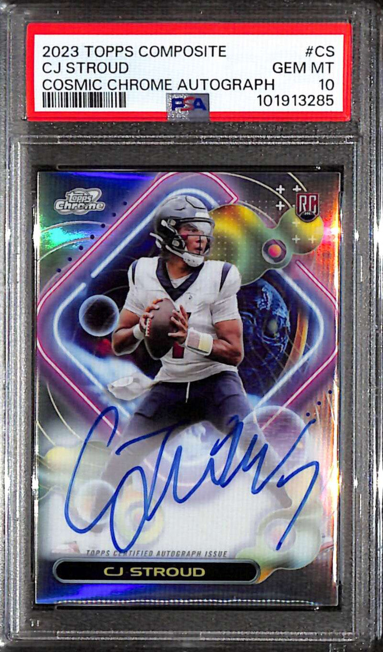 2023 Topps Composite Cosmic Chrome Autographs Refractor CJ Stroud RC Auto PSA 10