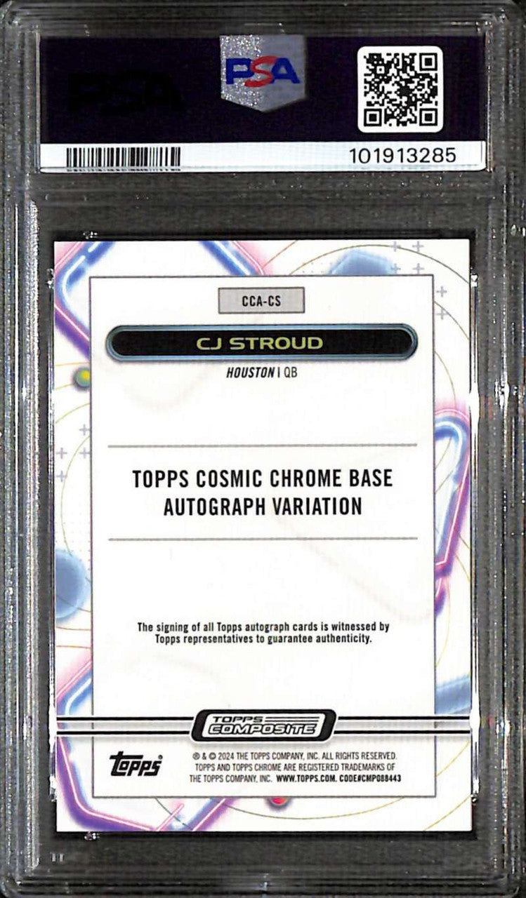 2023 Topps Composite Cosmic Chrome Autographs Refractor CJ Stroud RC Auto PSA 10