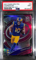 2021 Panini Spectra Neon Pink Die Cut 55 Cooper Kupp 2/20 PSA 9 MINT