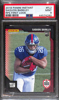 2018 Panini Instant RPS First Look fl2 Saquon Barkley Rookie /837 PSA 9 MINT