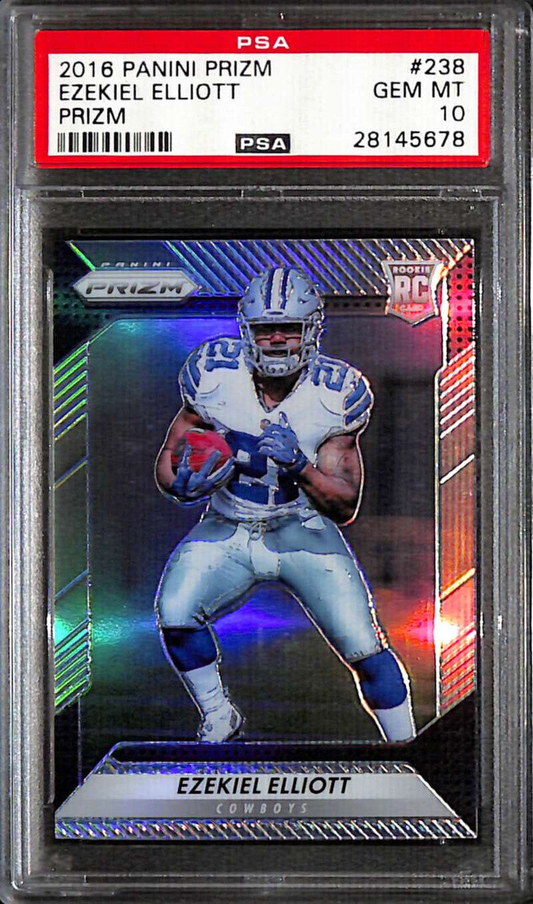 SOLD 158797 2016 Panini Prizm 238 Ezekiel Elliott Rookie PSA 10 GEM MT