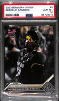 2023 Bowman University Now 5 Shedeur Sanders Rookie /23144 PSA 10 GEM MT