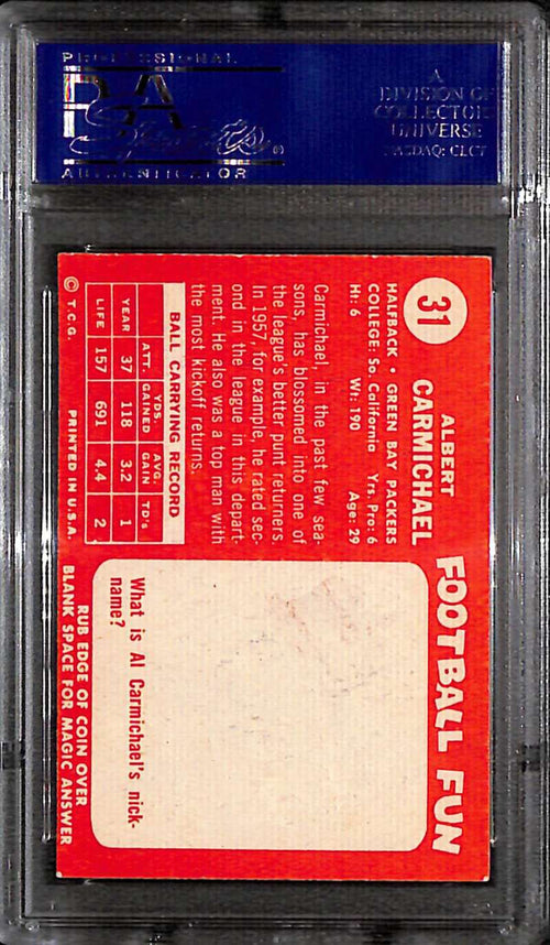 1958 Topps 31 Al Carmichael PSA 7 NM