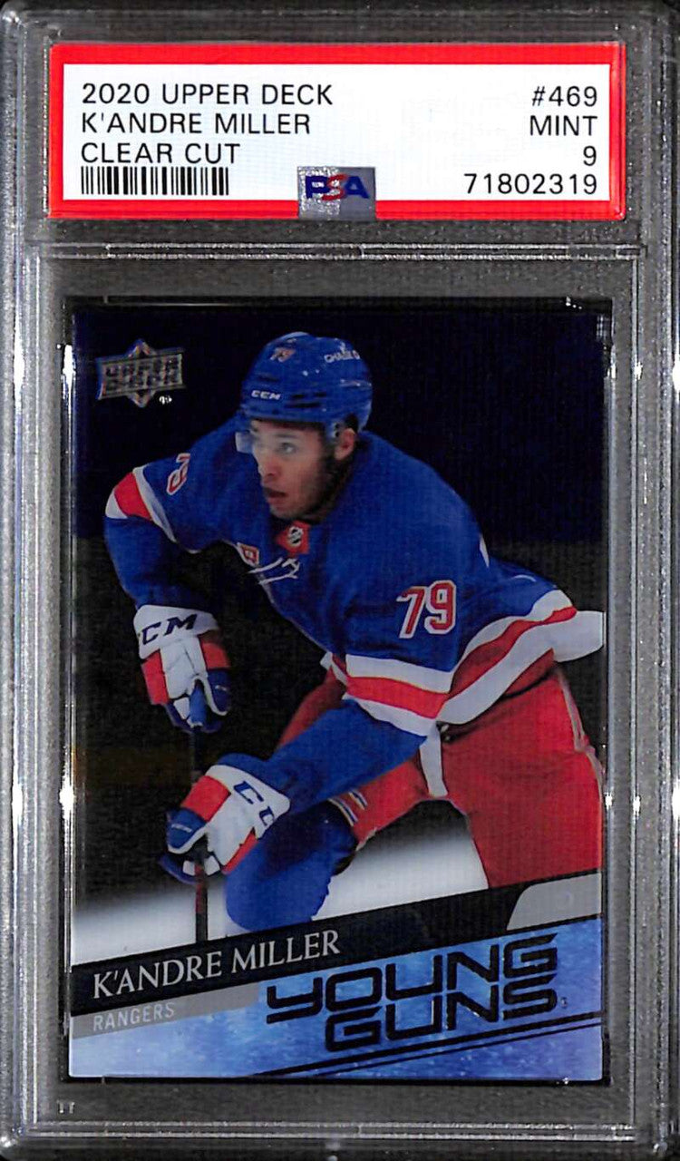 2020-21 Upper Deck Clear Cut Parallel 469 K'Andre Miller Rookie Young Guns PSA 9