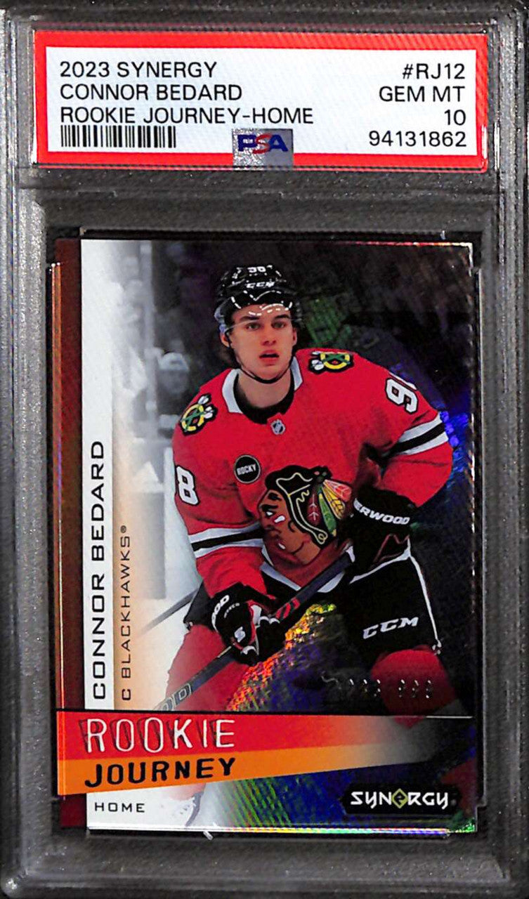 2023-24 Synergy Rookie Journey Home rj12 Connor Bedard Rookie 983/999 PSA 10 GEM