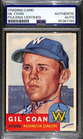 1953 Topps 133 Gil Coan PSA/DNA Authentic Auto