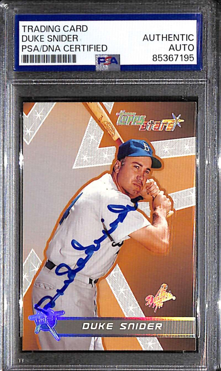 2001 Topps Stars 145 Duke Snider PSADNA Certified Authentic Auto