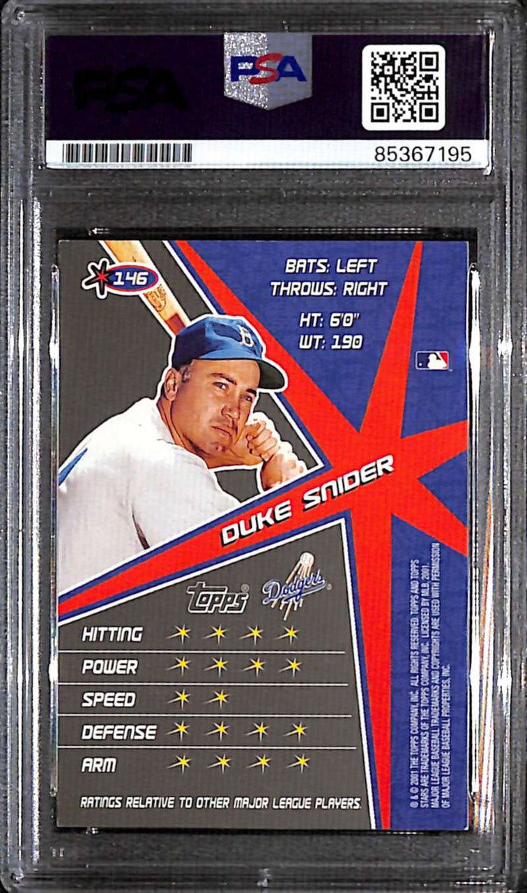2001 Topps Stars 145 Duke Snider PSADNA Certified Authentic Auto