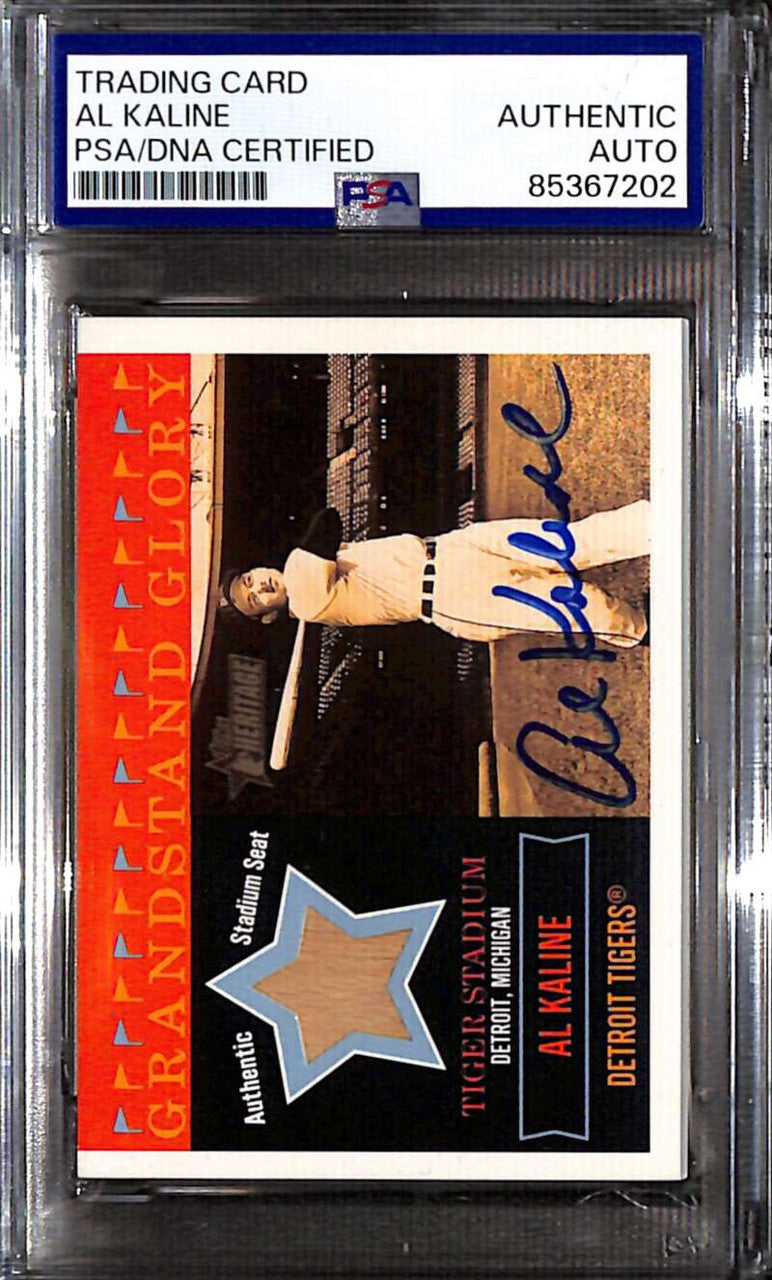 2003 Topps Heritage Grandstand Glory Stadium Relics Al Kaline Seat PSA/DNA Auto