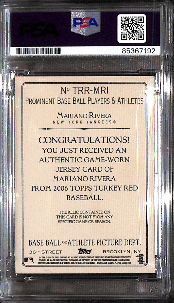 2006 Topps Turkey Red Relics Mariano Rivera Jersey Auto PSA/DNA Authentic Auto