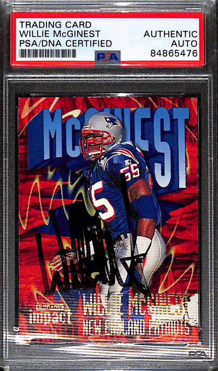 1997 SkyBox Impact 132 Willie McGinest PSA/DNA Certified Authentic Auto