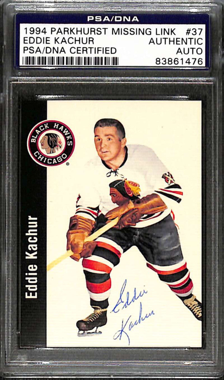 1994 Parkhurst Missing Link 37 Eddie Kachur Rookie Auto PSA/DNA Authentic Auto