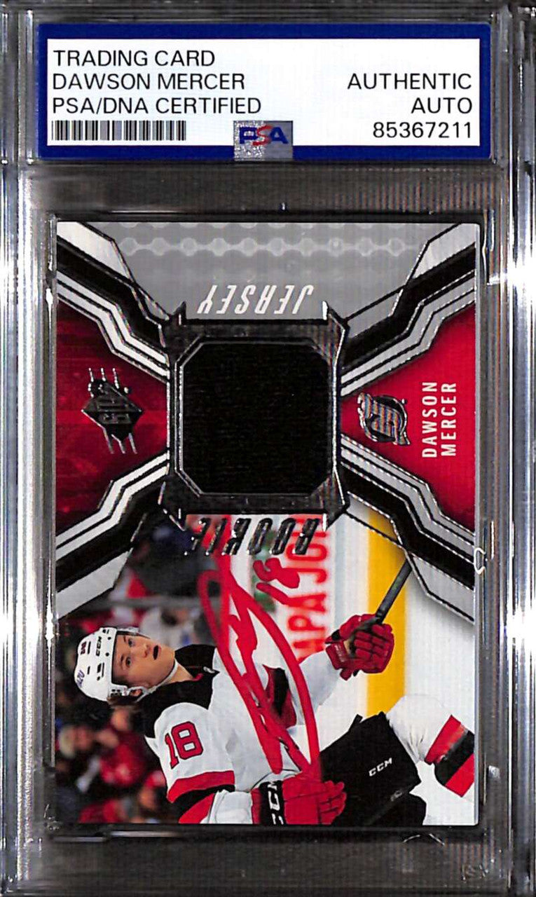 2021-22 SPx Jerseys Dawson Mercer Rookie Jersey PSA/DNA Authentic Auto 85367211
