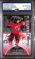 2021-22 Upper Deck Canvas c232 Dawson Mercer Rookie YG Young Guns PSA/DNA Auto