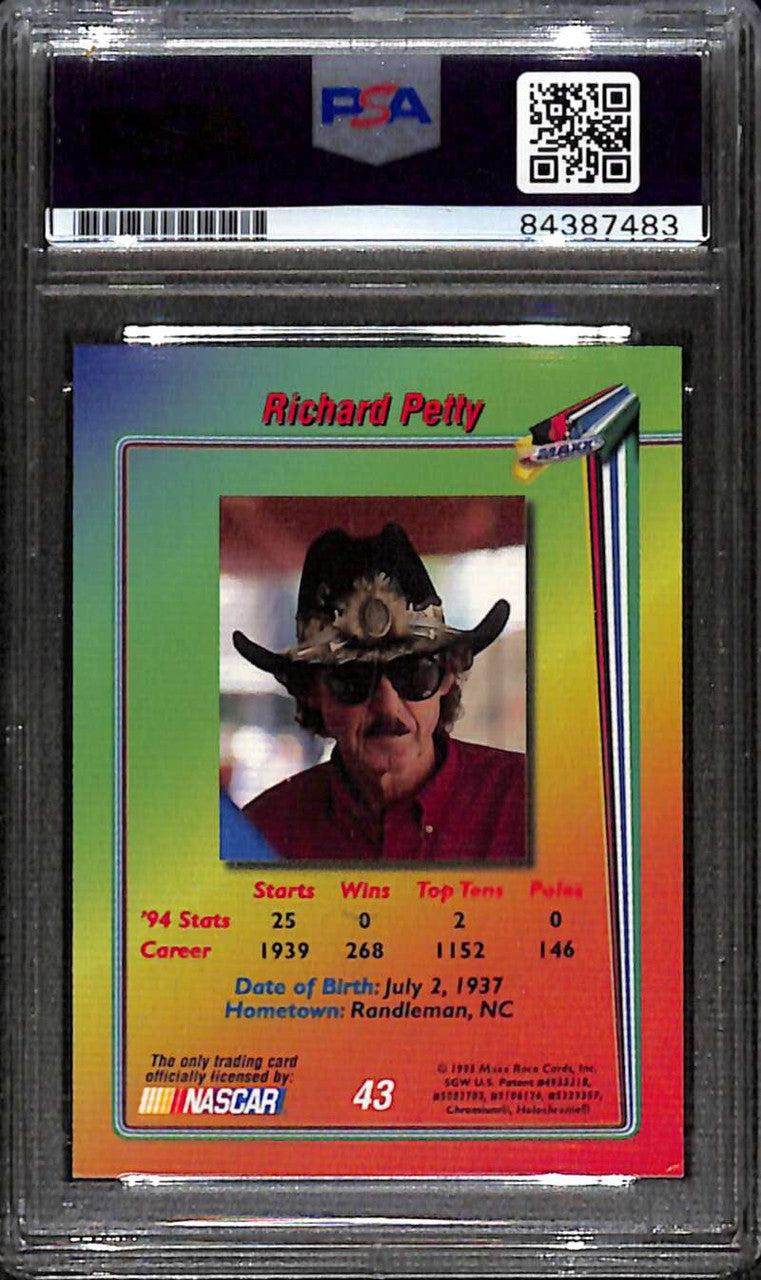 1995 Maxx Premier Plus 43 Richard Petty PSA/DNA Certified Authentic Auto