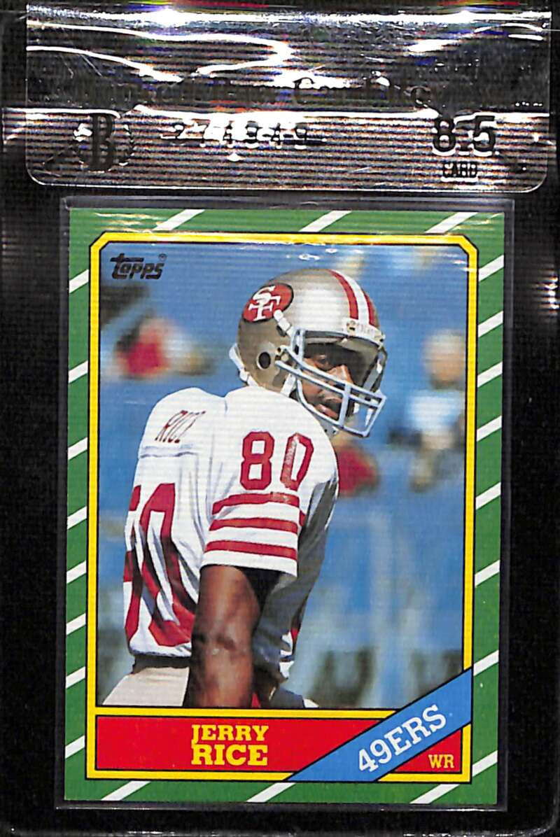 1986 Topps 161 Jerry Rice Beckett RCR 8.5