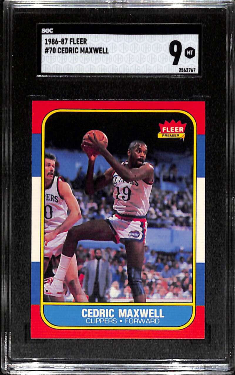 DELETE 158968 1986-87 Fleer 70 Cedric Maxwell SGC 9 MT